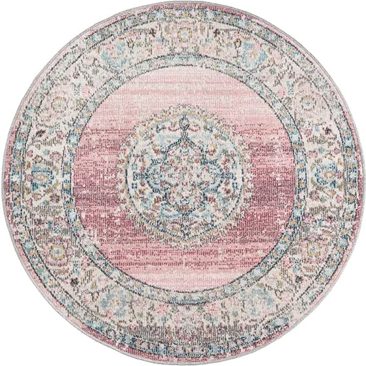 Karpet24 Salsa – Vintage Style Vloerkleed Roze, Weerbestendig & UV-bestendig voor Binnen & Buiten