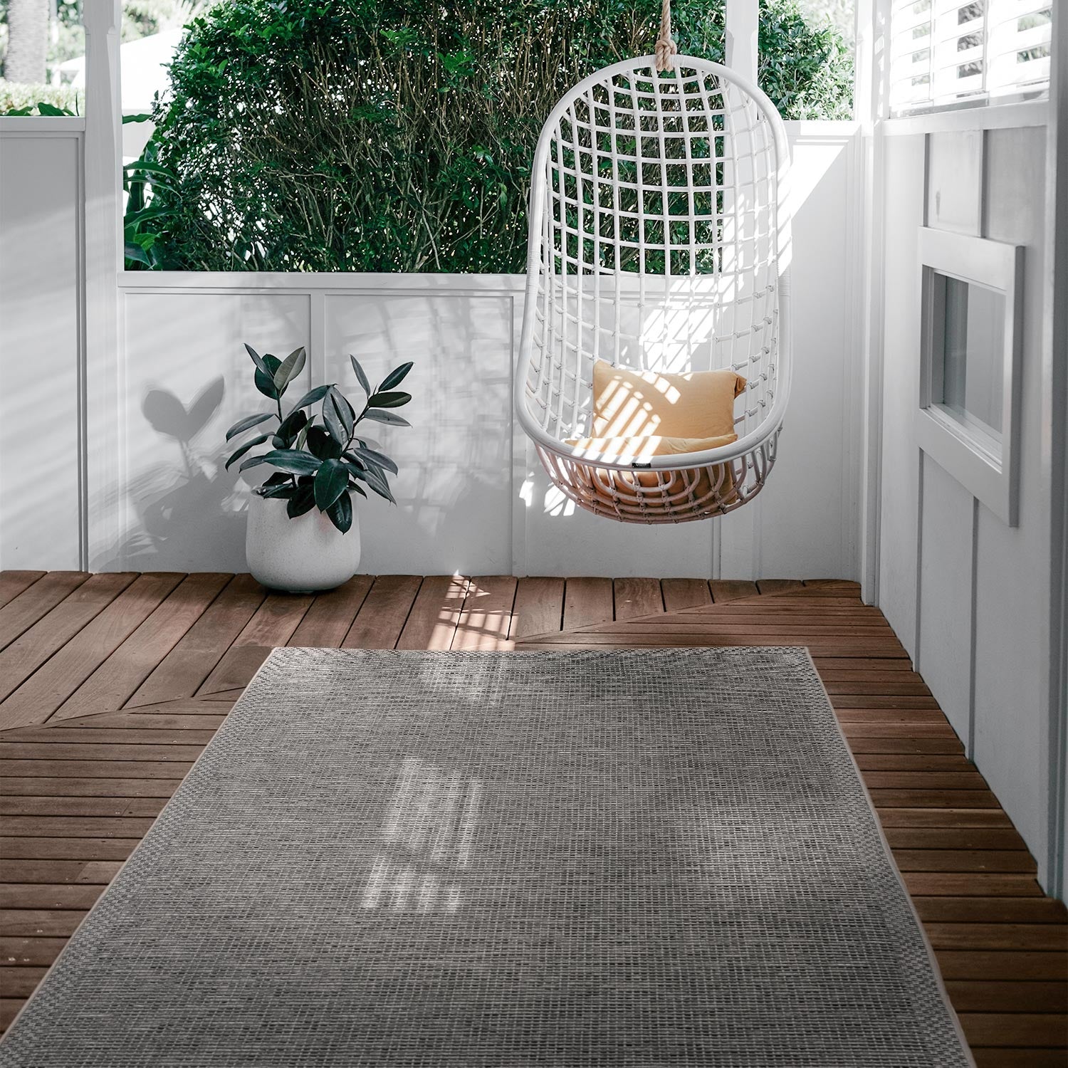 Vloerkleed Ottowa Grijs – In- & Outdoor Weerbestendig | Merinos