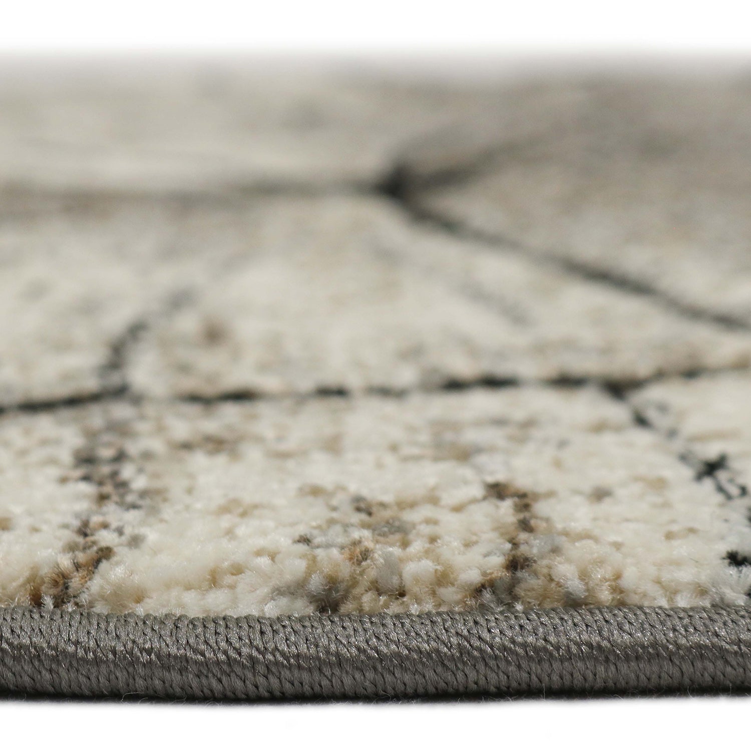 Boomstam Design Vloerkleed - Ibiza 605-95 Earth - Beige-Grijs - Detail