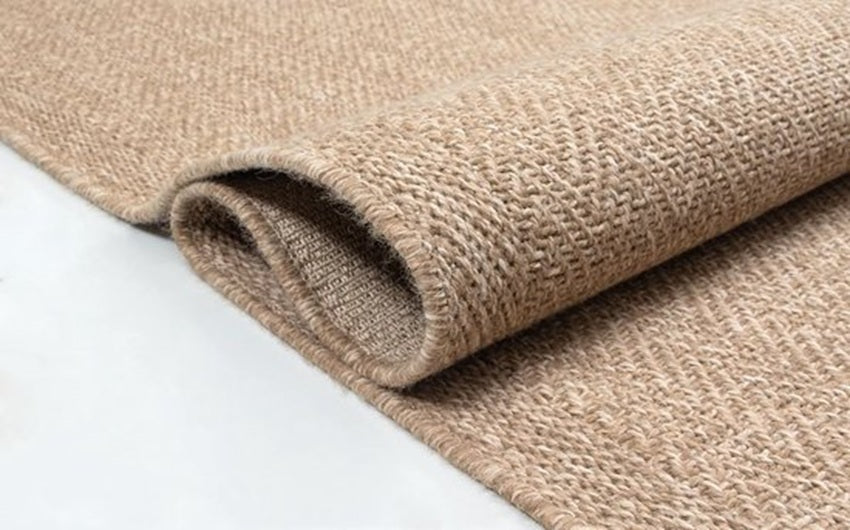 Buitentapijt met Jute Look – Nature – Gevlochten Design – Weerbestendig & Stijlvol - Vooraanzicht