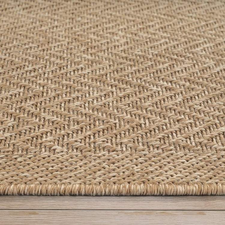 Buitentapijt met Jute Look – Nature – Gevlochten Design – Weerbestendig & Stijlvol — sfeerbeeld in interieur