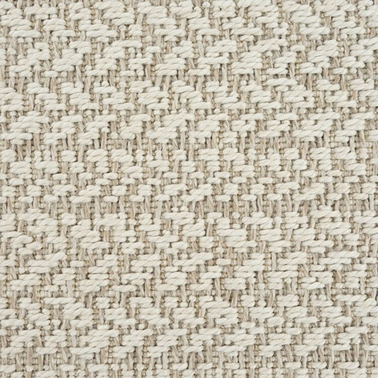 Buitentapijt met Jute Look – Rechthoekig met Vierkant Patroon – Natuurlijke Look – Weer- & UV-bestendig — sfeerbeeld in interieur