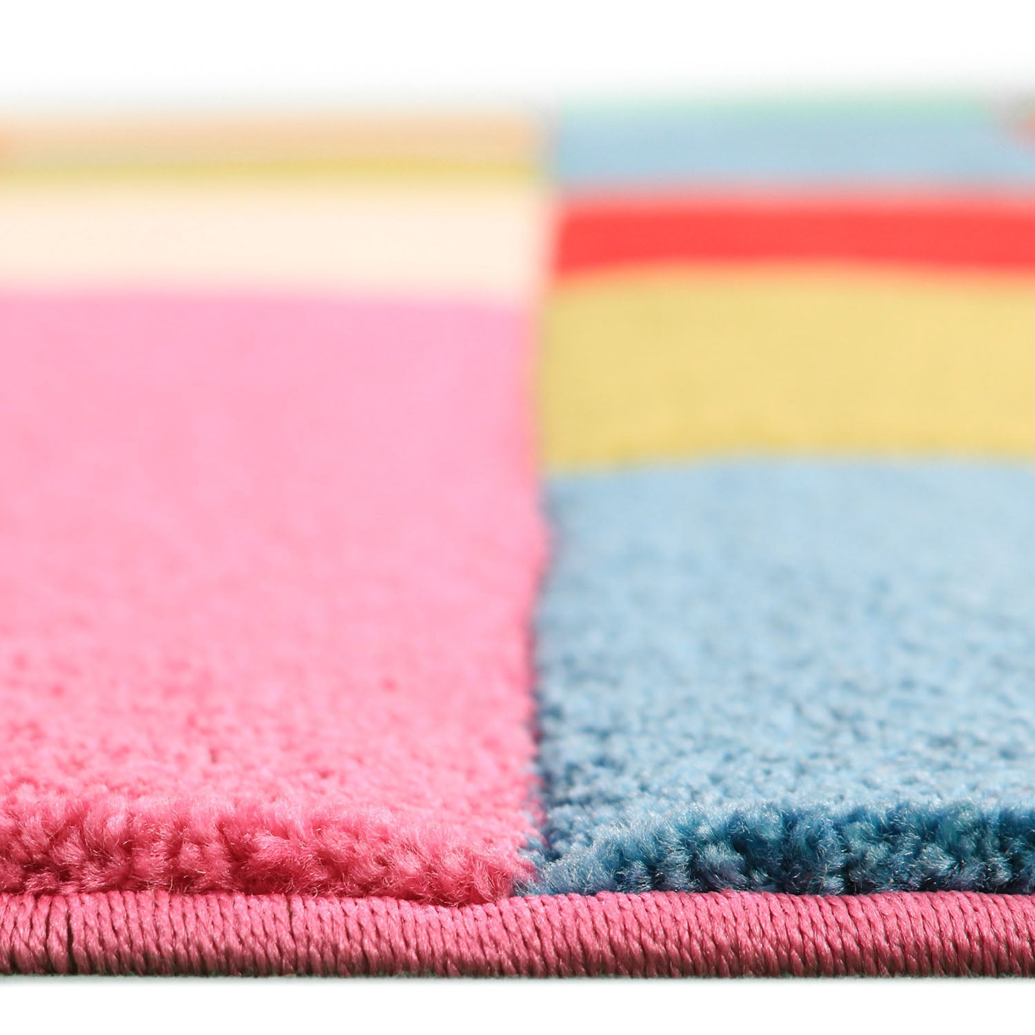 Kindervloerkleed Color Blocks – Modern Speelkleed met Kleurrijk Blokkenpatroon