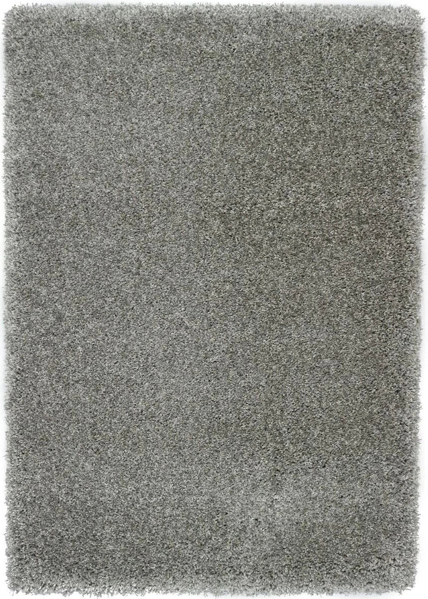 Hoogpolig Vloerkleed Shaggy Deluxe - Zilver - Vooraanzicht