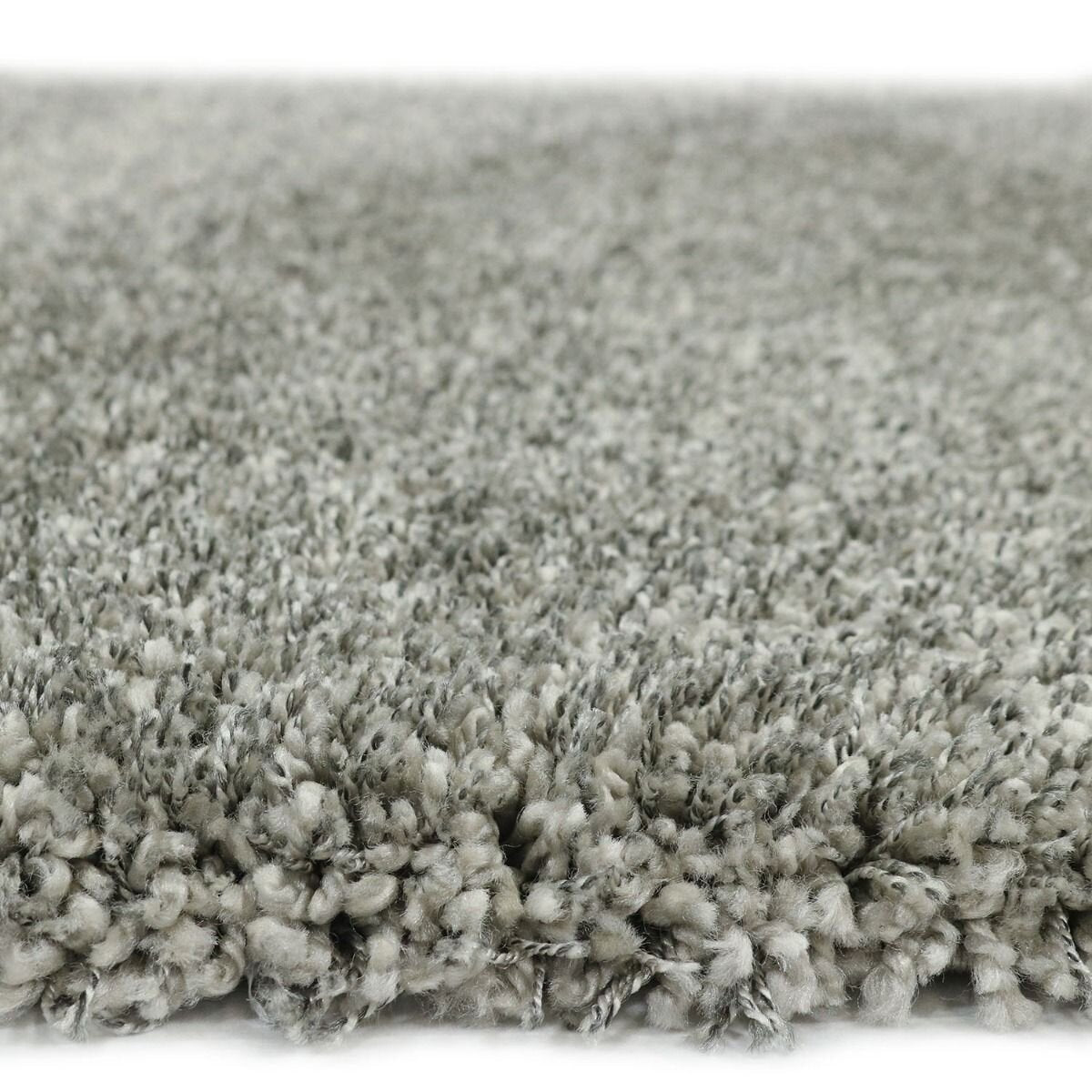 Hoogpolig Vloerkleed Shaggy Deluxe - Zilver - Vooraanzicht