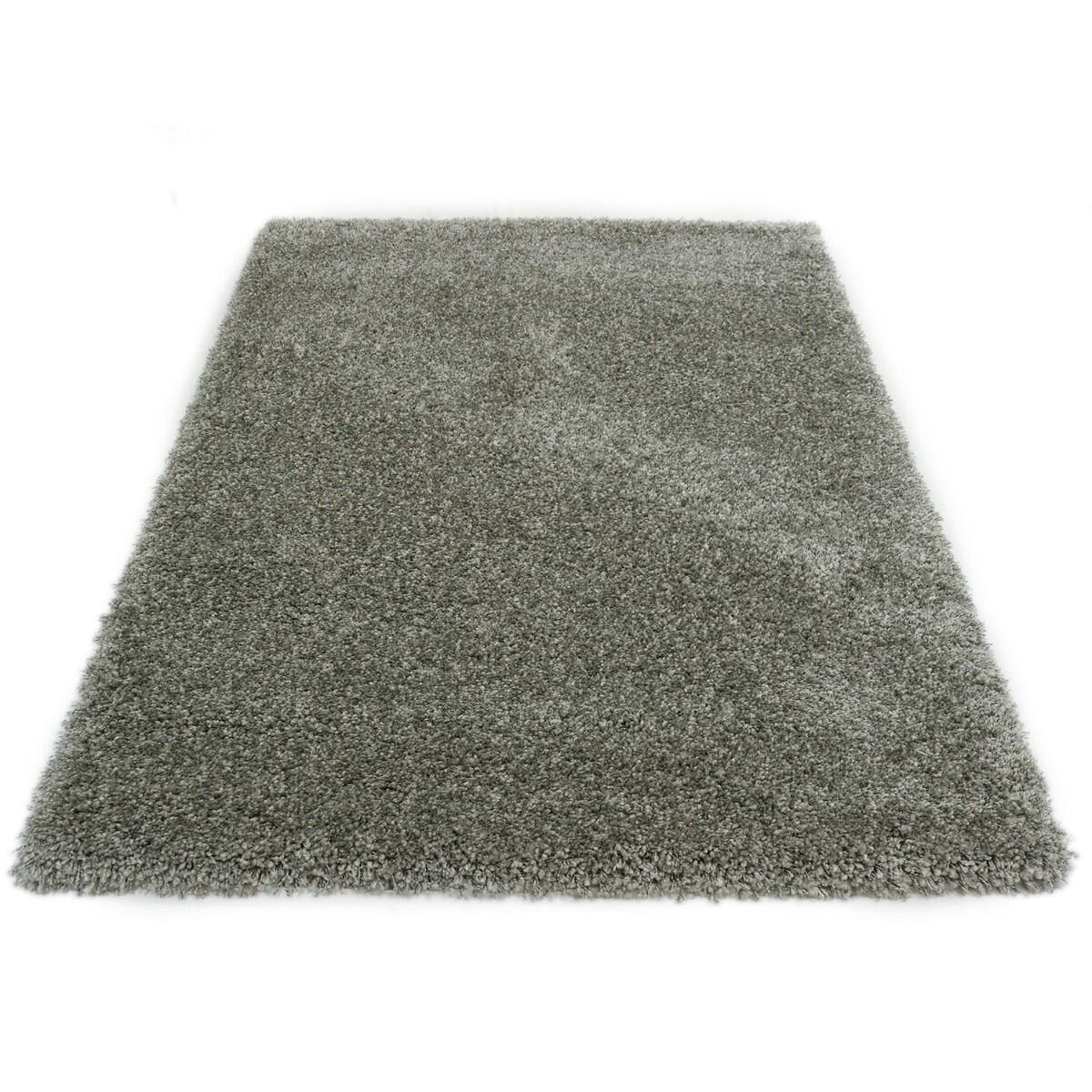 Hoogpolig Vloerkleed Shaggy Deluxe - Zilver - Detail