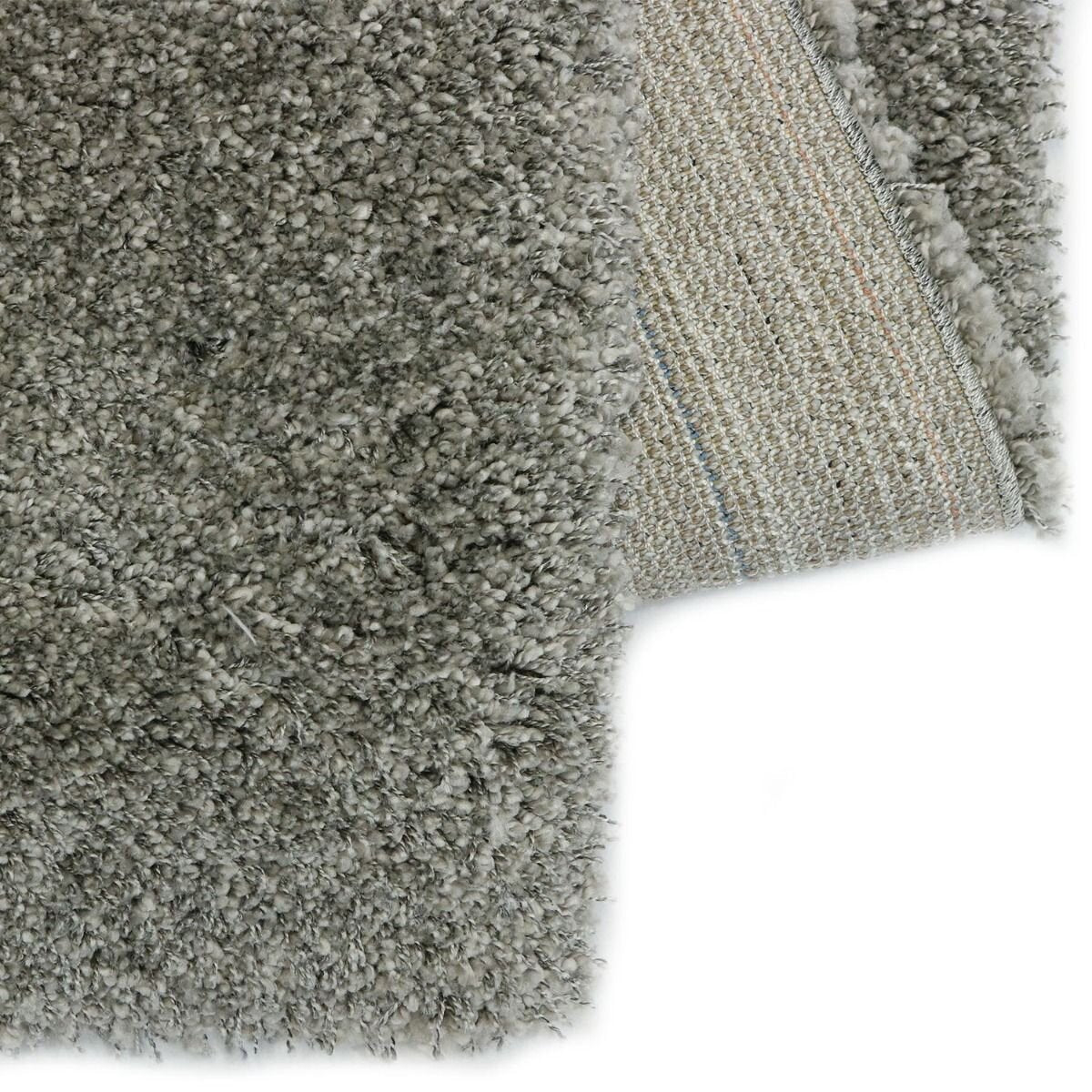 Hoogpolig Vloerkleed Shaggy Deluxe - Zilver — sfeerbeeld in interieur
