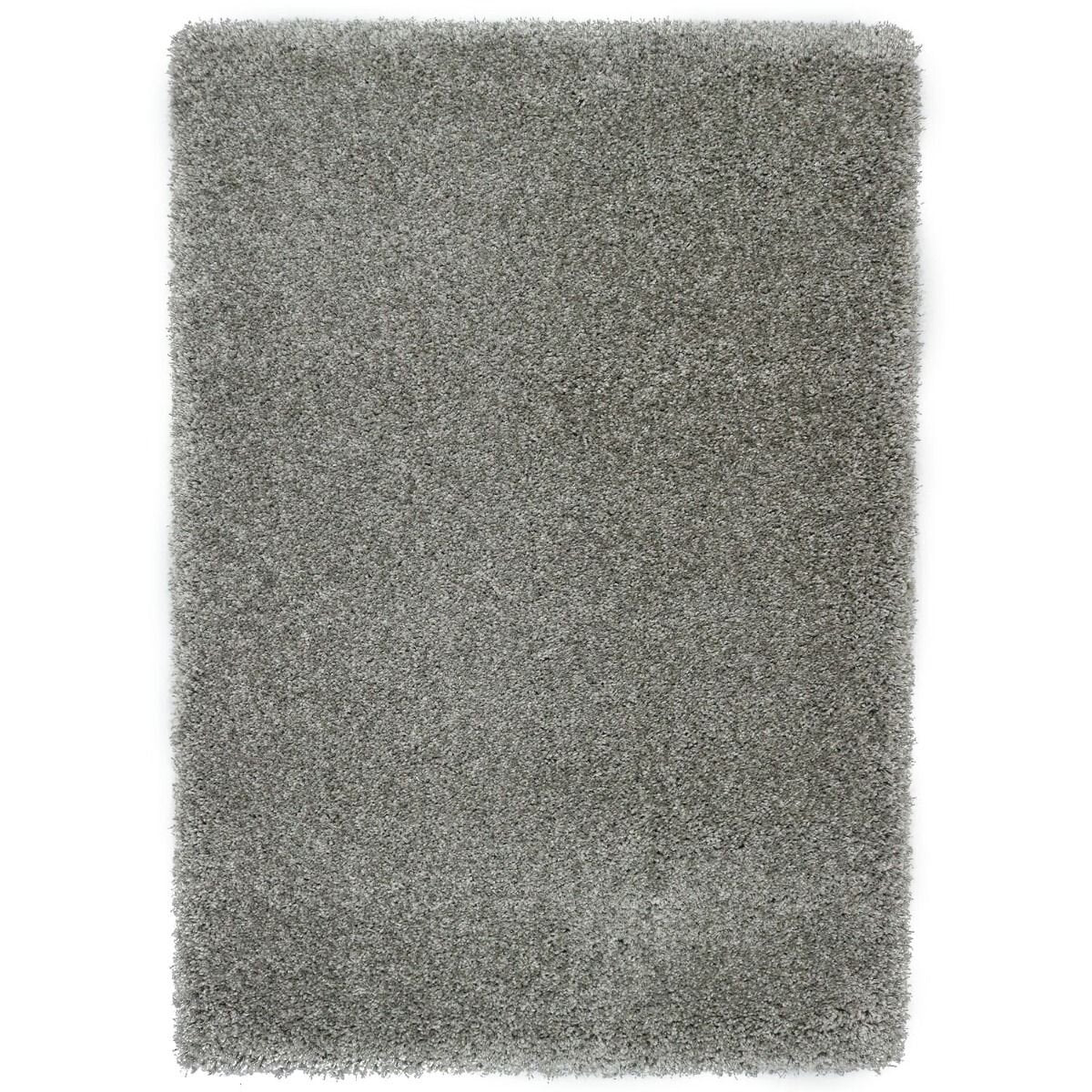 Hoogpolig Vloerkleed Shaggy Deluxe - Zilver — hoek