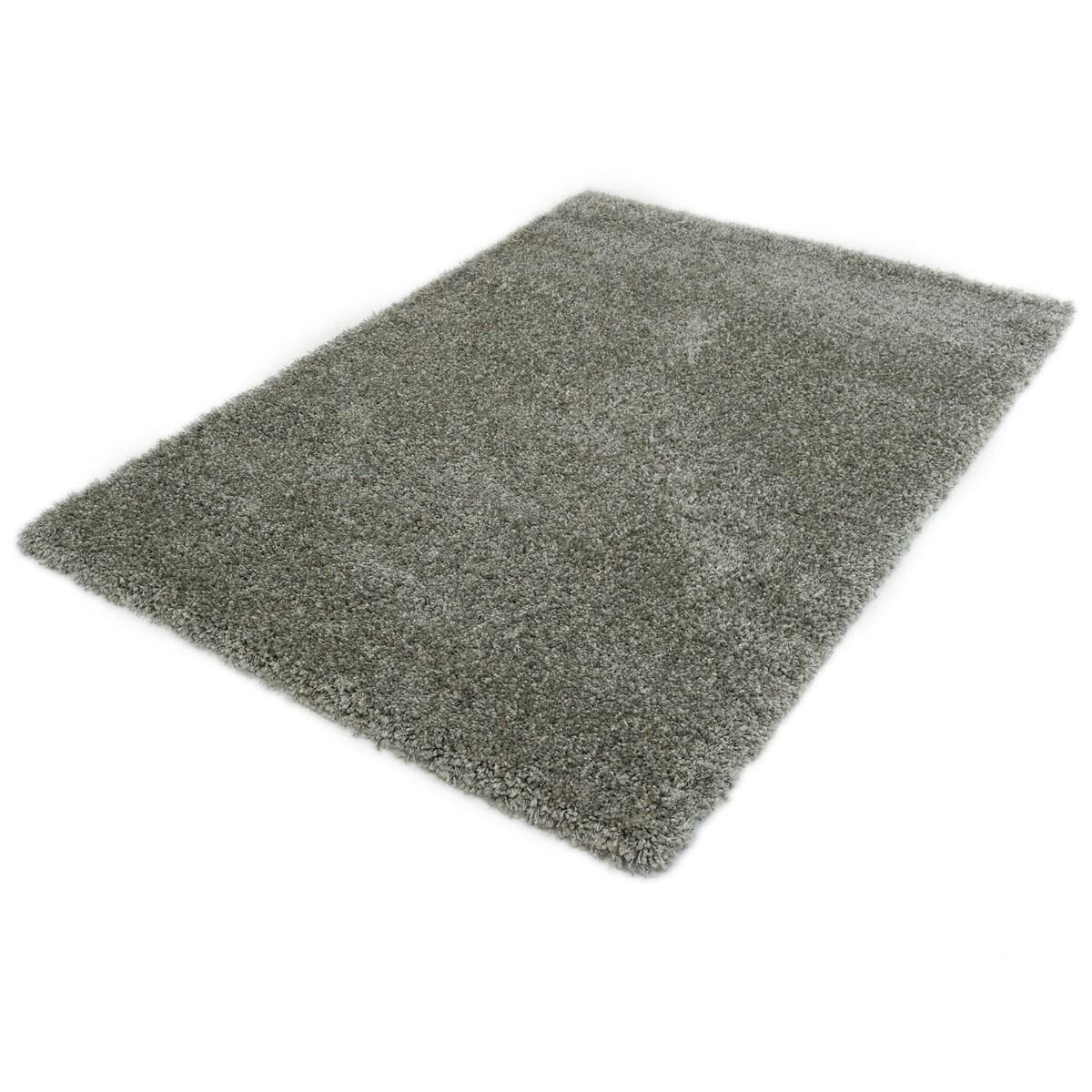 Hoogpolig Vloerkleed Shaggy Deluxe - Zilver — detail weefsel