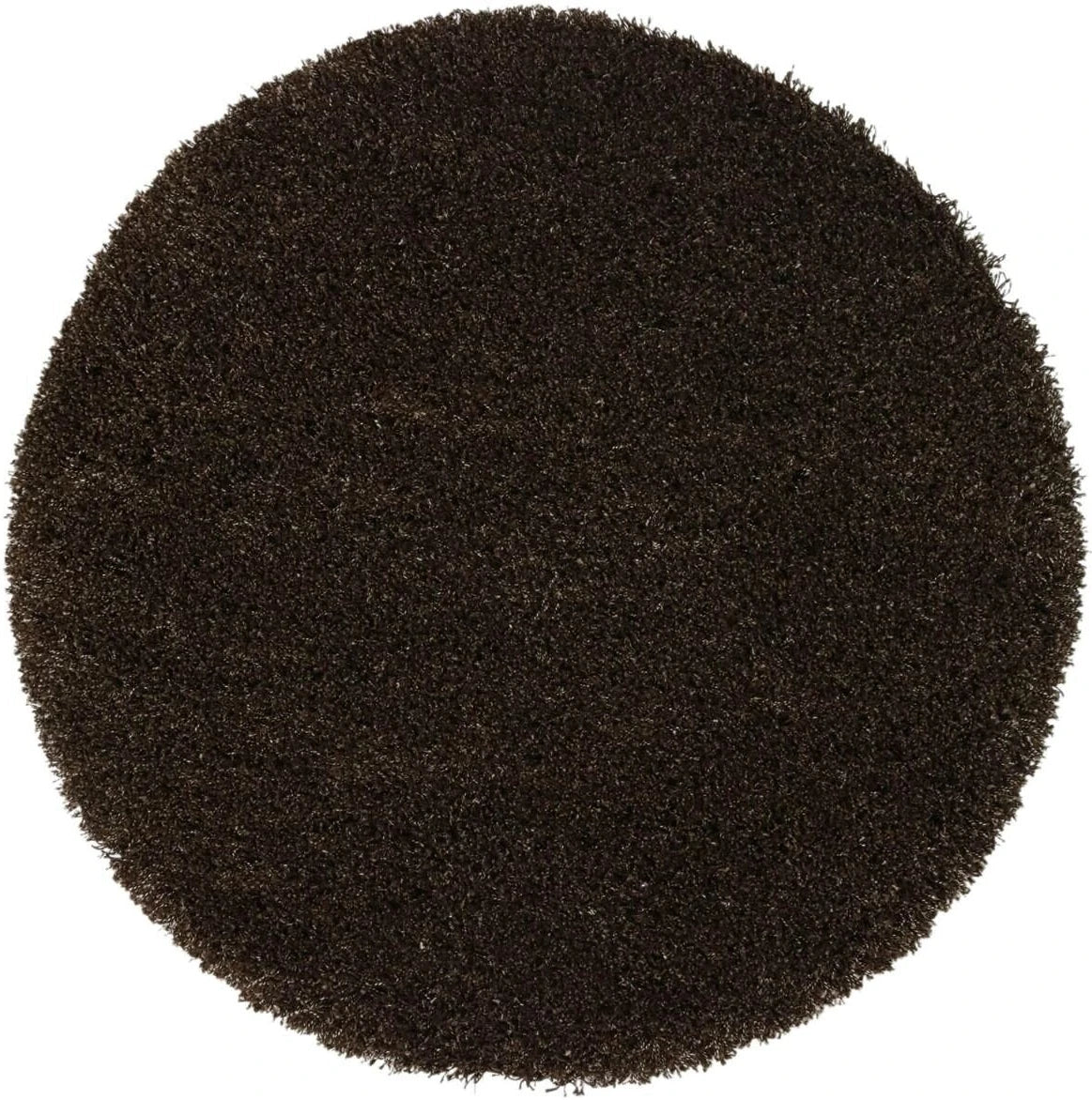 Hoogpolig Vloerkleed Shaggy Plus 964 Brown Ø120cm - Vooraanzicht