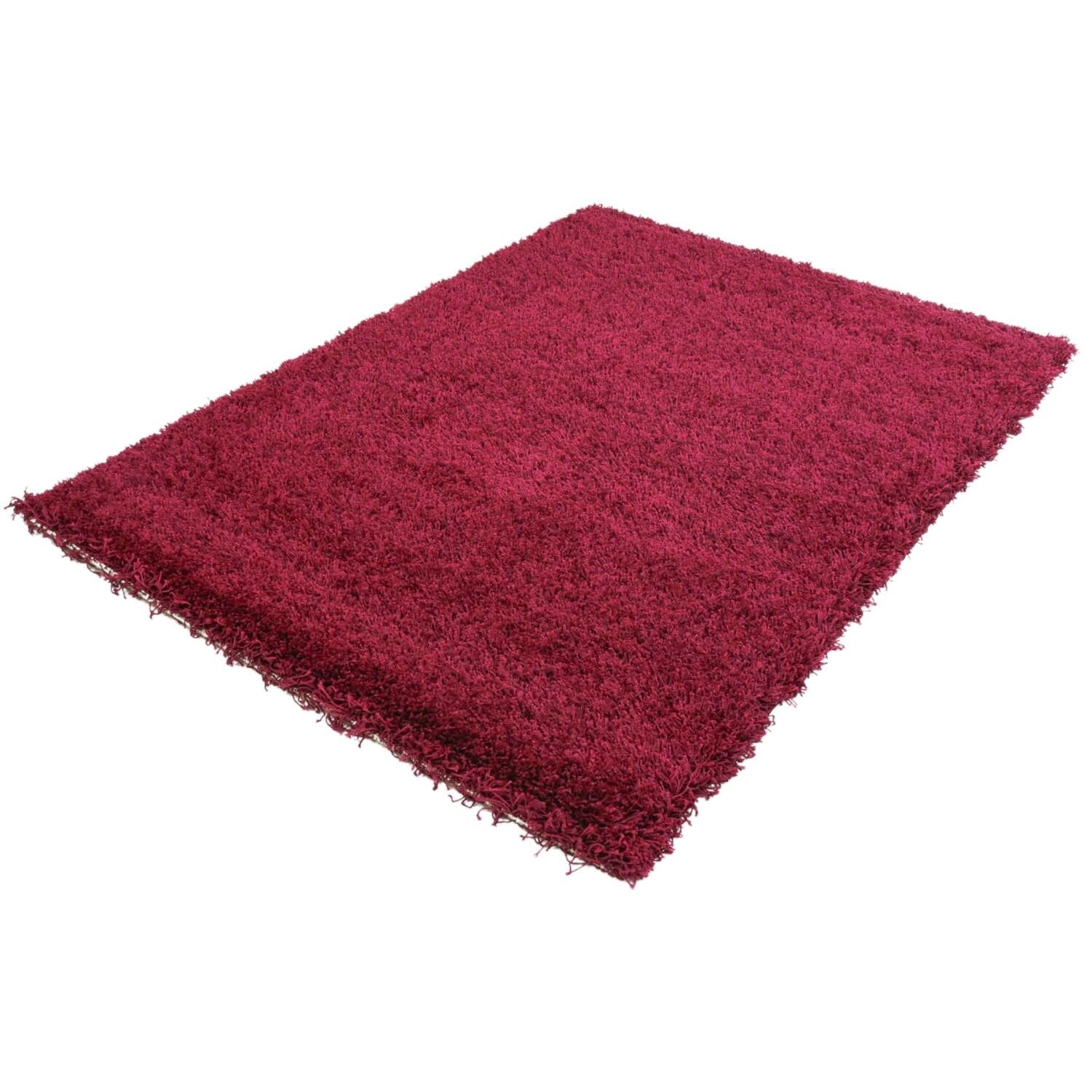 Hoogpolig vloerkleed shaggy Plus 957 5cm hoogte - paars - Detail