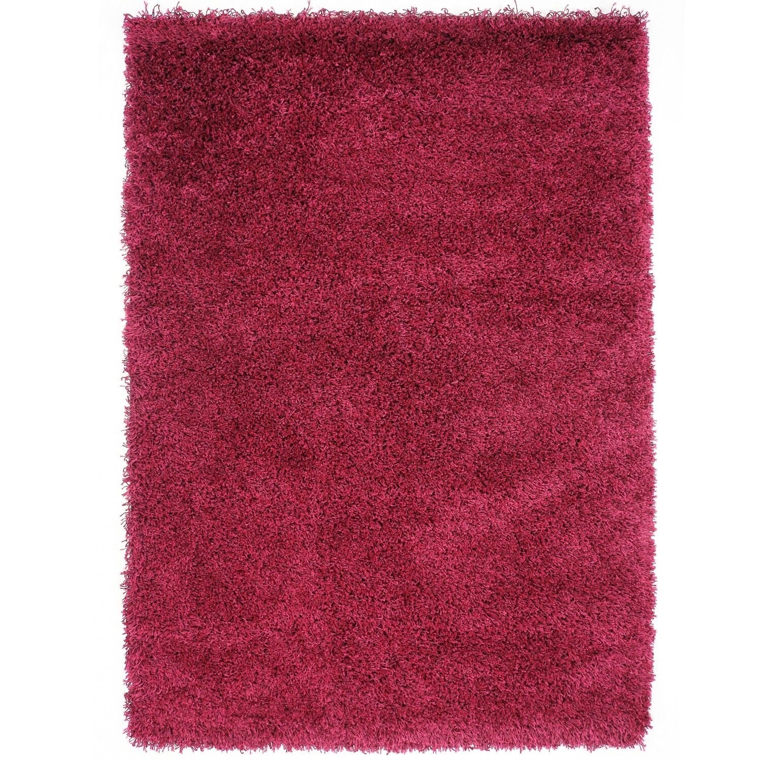 Hoogpolig vloerkleed shaggy Plus 957 5cm hoogte - paars — detail weefsel