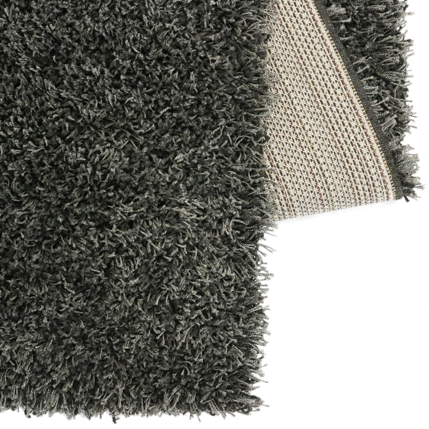 Hoogpolig vloerkleed shaggy Plus 959 5cm hoogte - grijs gemêleerd - Detail