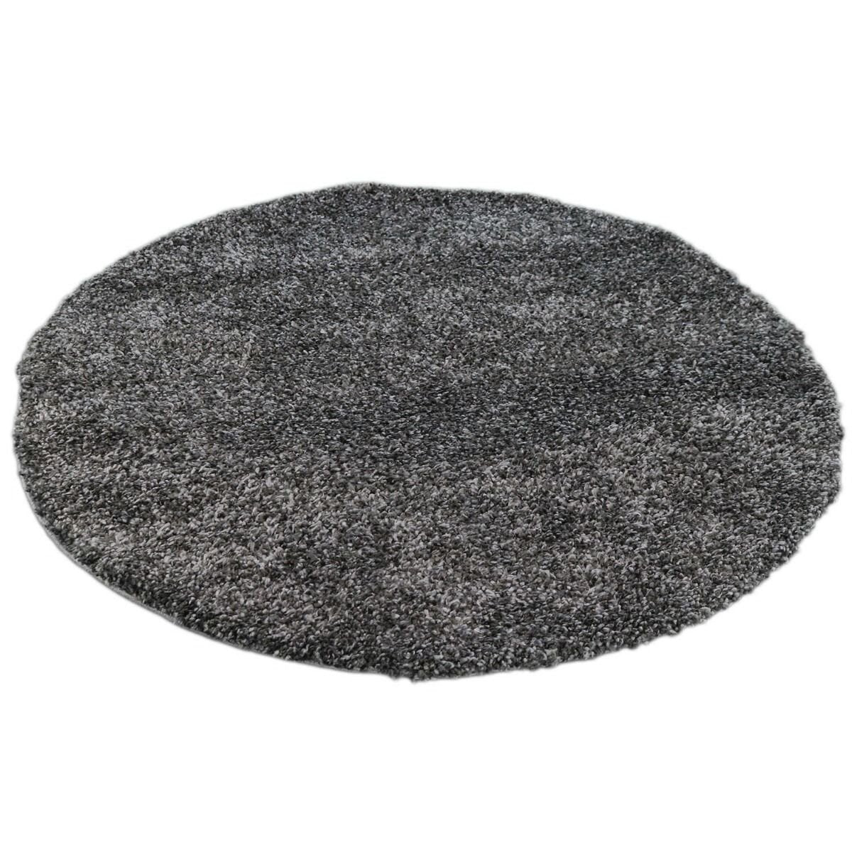 Hoogpolig vloerkleed shaggy Plus 959 5cm hoogte - grijs gemêleerd — hoekdetail