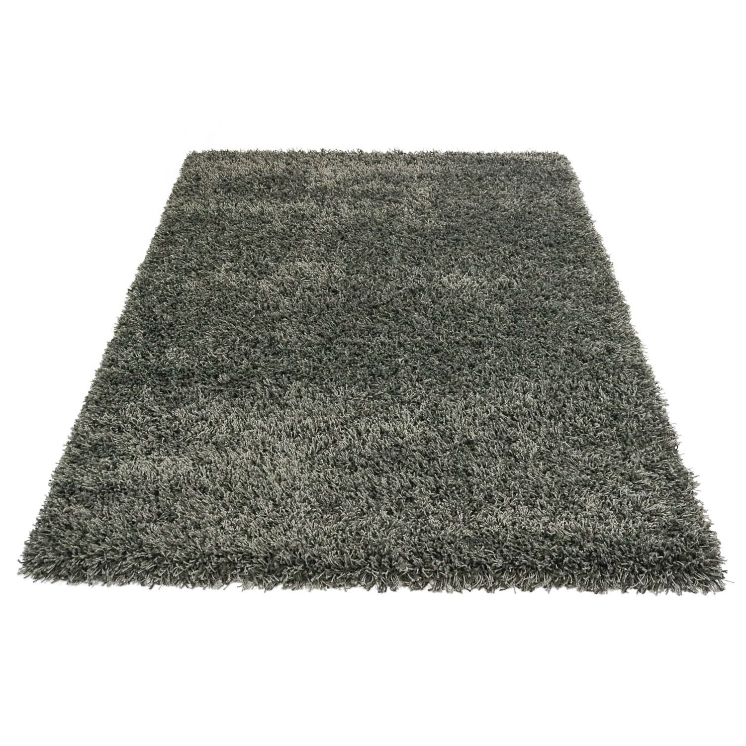 Hoogpolig vloerkleed shaggy Plus 959 5cm hoogte - grijs gemêleerd — detail
