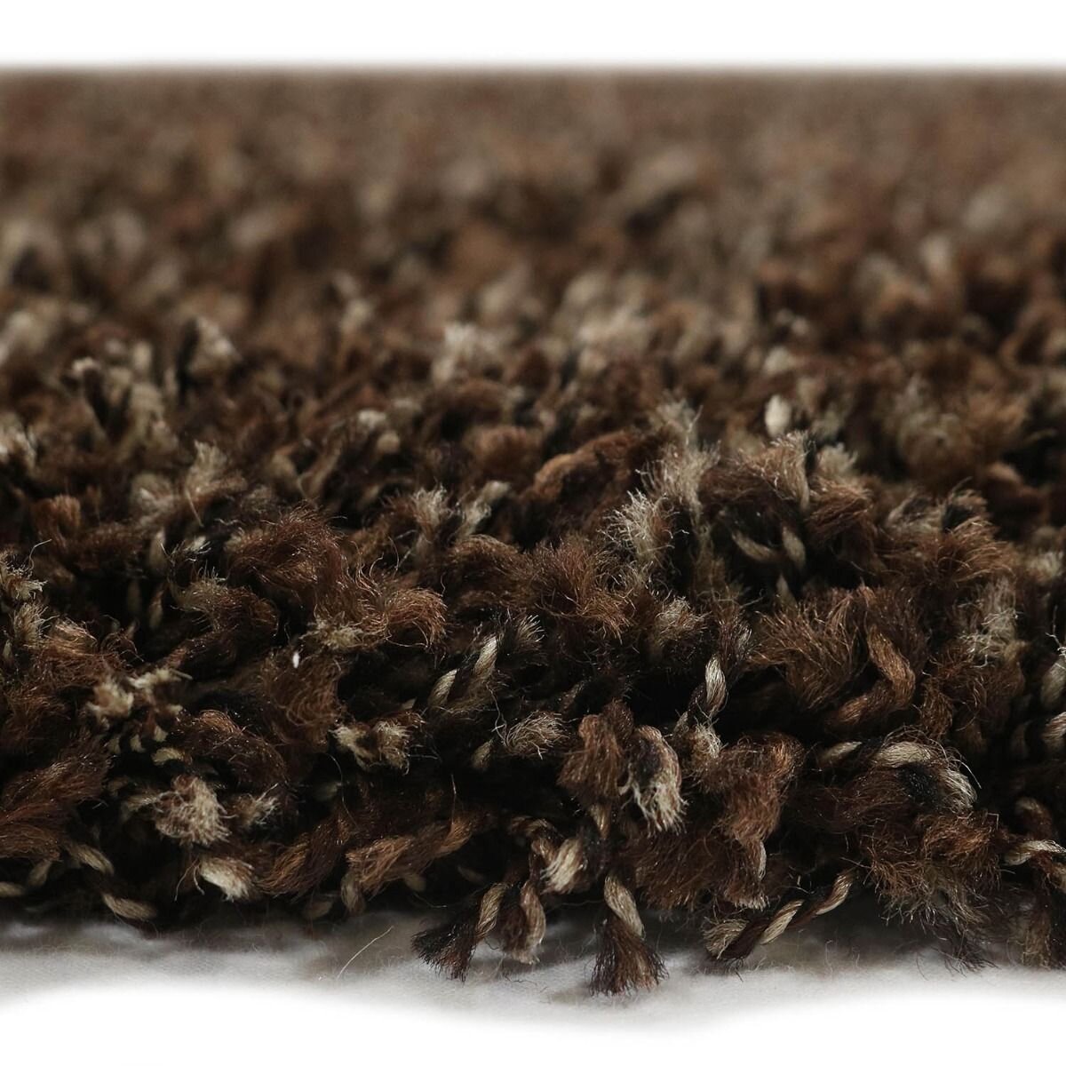 Hoogpolig Vloerkleed Shaggy Plus 964 Brown Ø120cm - Detail