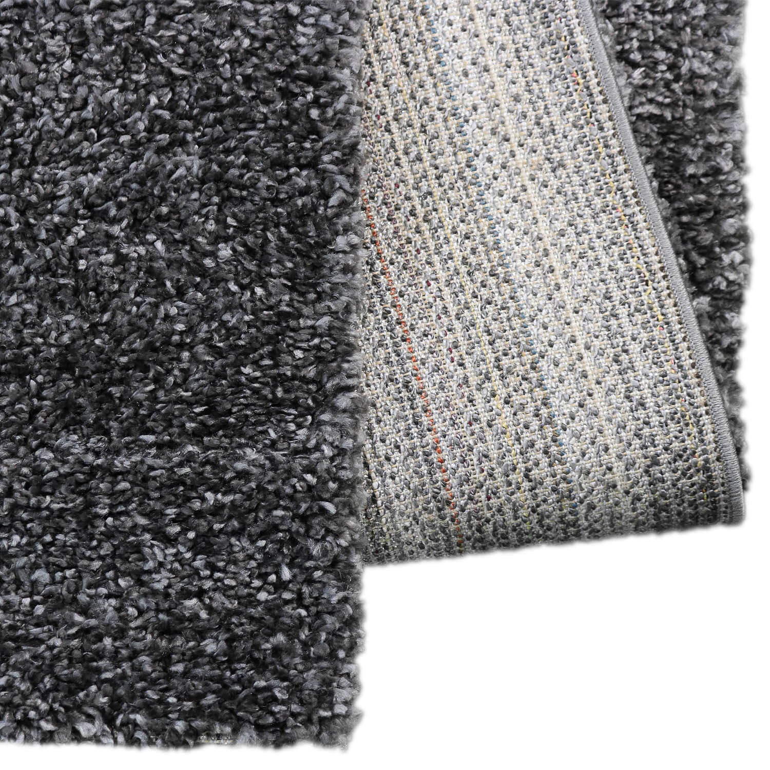 Hoogpolig Vloerkleed Shaggy Ritual – Hoogpolig & Comfortabel – Antraciet — hoek