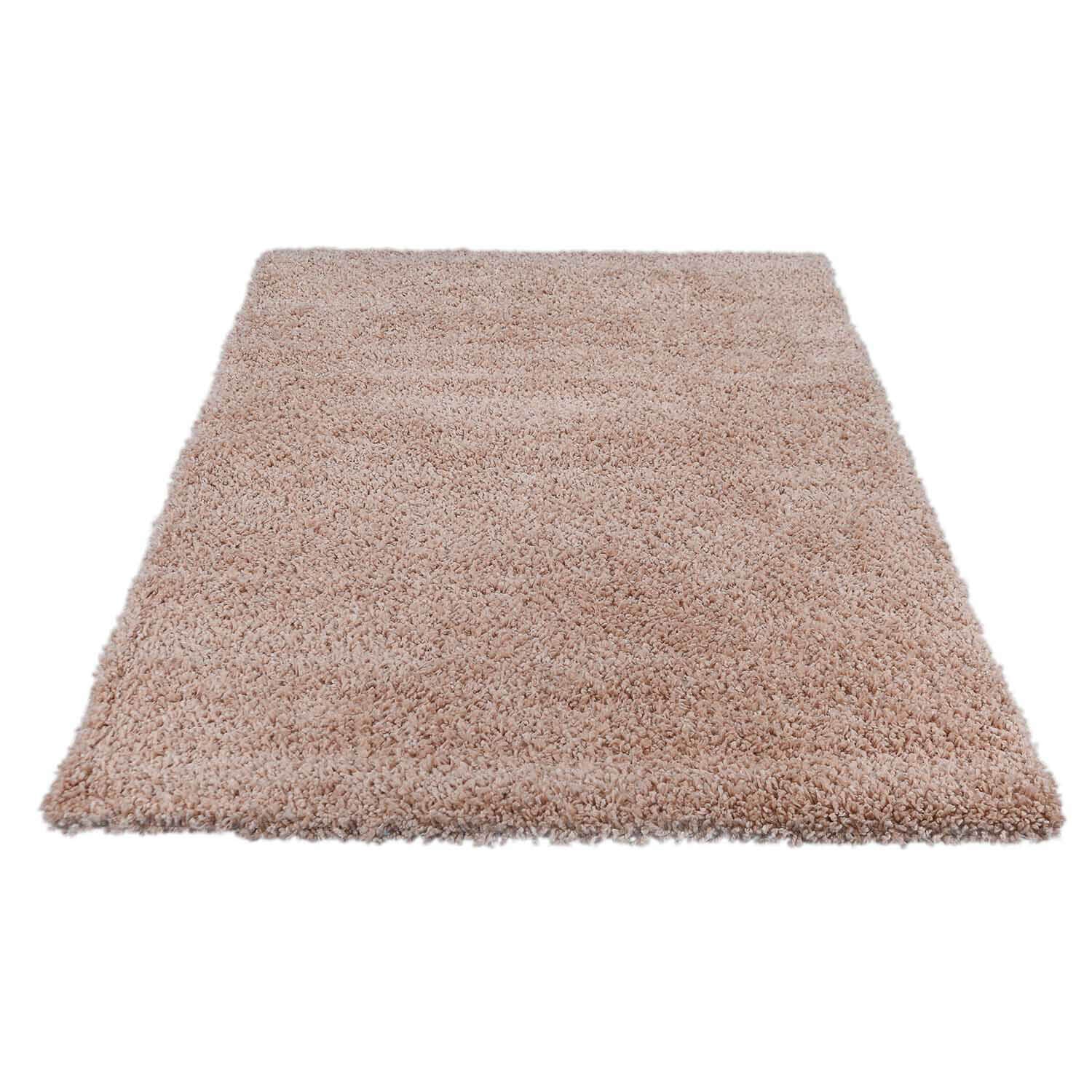 Hoogpolig Vloerkleed Shaggy Ritual – Hoogpolig & Comfortabel – Roze — hoek