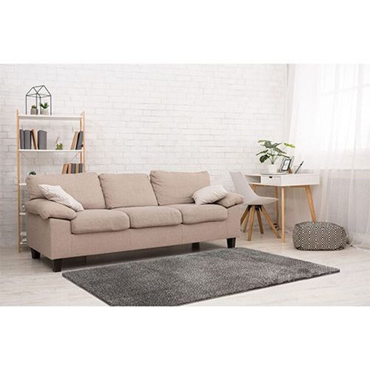 Hoogpolig Vloerkleed Shaggy Ritual – Zacht & Comfortabel – Grijs — sfeerbeeld in interieur