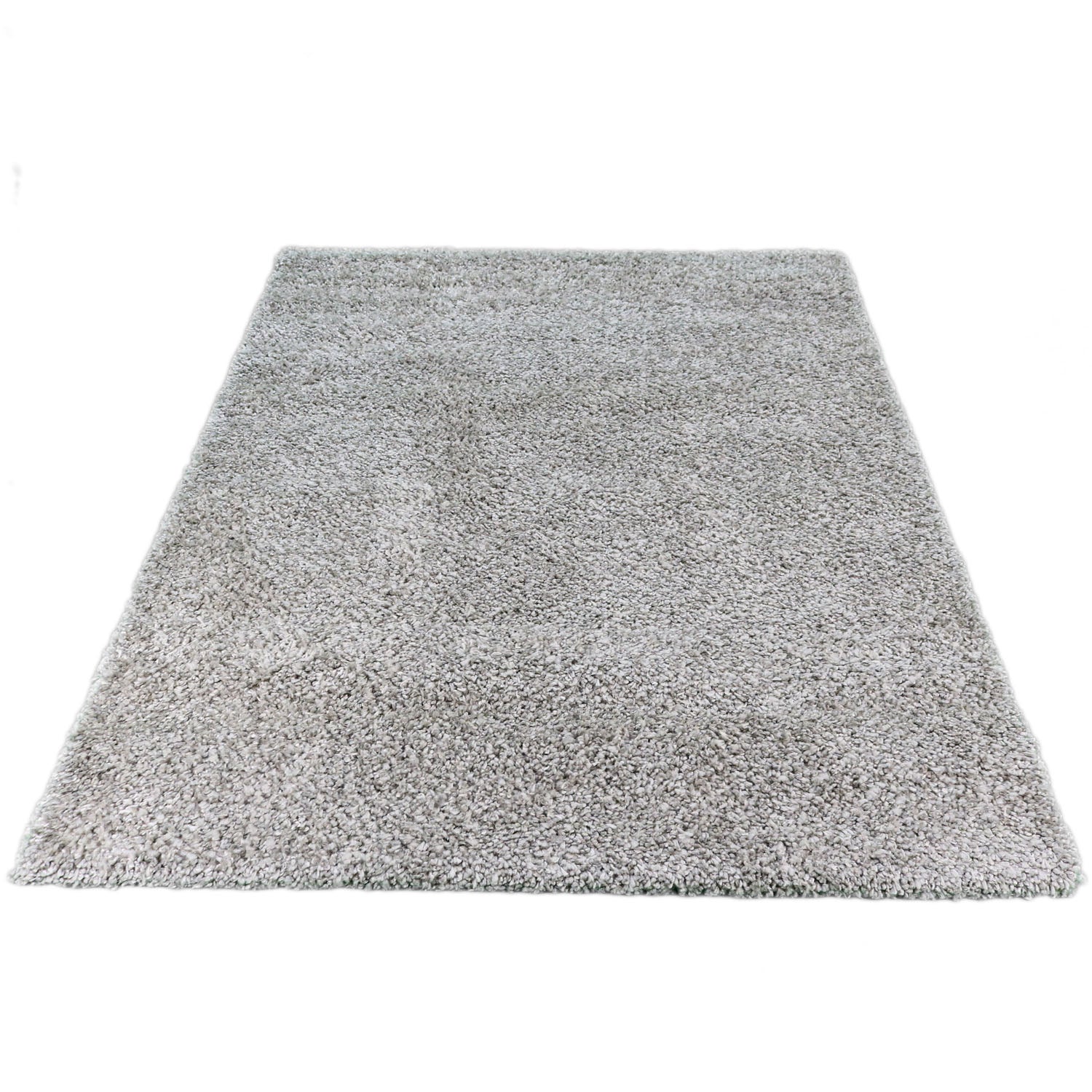Hoogpolig Vloerkleed Shaggy Ritual – Zacht & Comfortabel – Grijs — hoekdetail