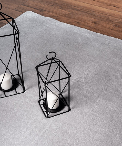 Vloerkleed Loft Washable Grijs – Wasbaar Vloerkleed in Rond, Ovaal en Vierkant – close-up van de rand en de afwerking