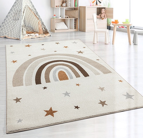 Vloerkleed Sound 40062 Crème – zachte pool op een juterug – detail van de pool