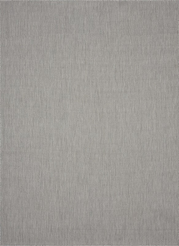 Vloerkleed Maestro Grijs – UV-bestendig Buitenkleed in Sisallook – bovenaanzicht
