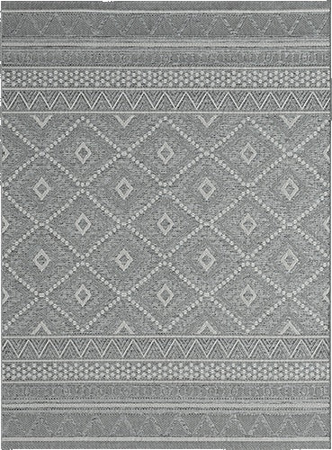 Vloerkleed Ottawa 22567 Grijs – Buitenkleed in Zeven Maten – bovenaanzicht