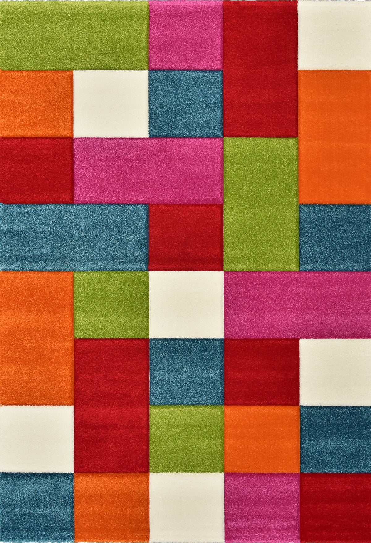Vloerkleed Diamond Kids Multicolour – Kleurrijk Kleed in Drie Maten – bovenaanzicht