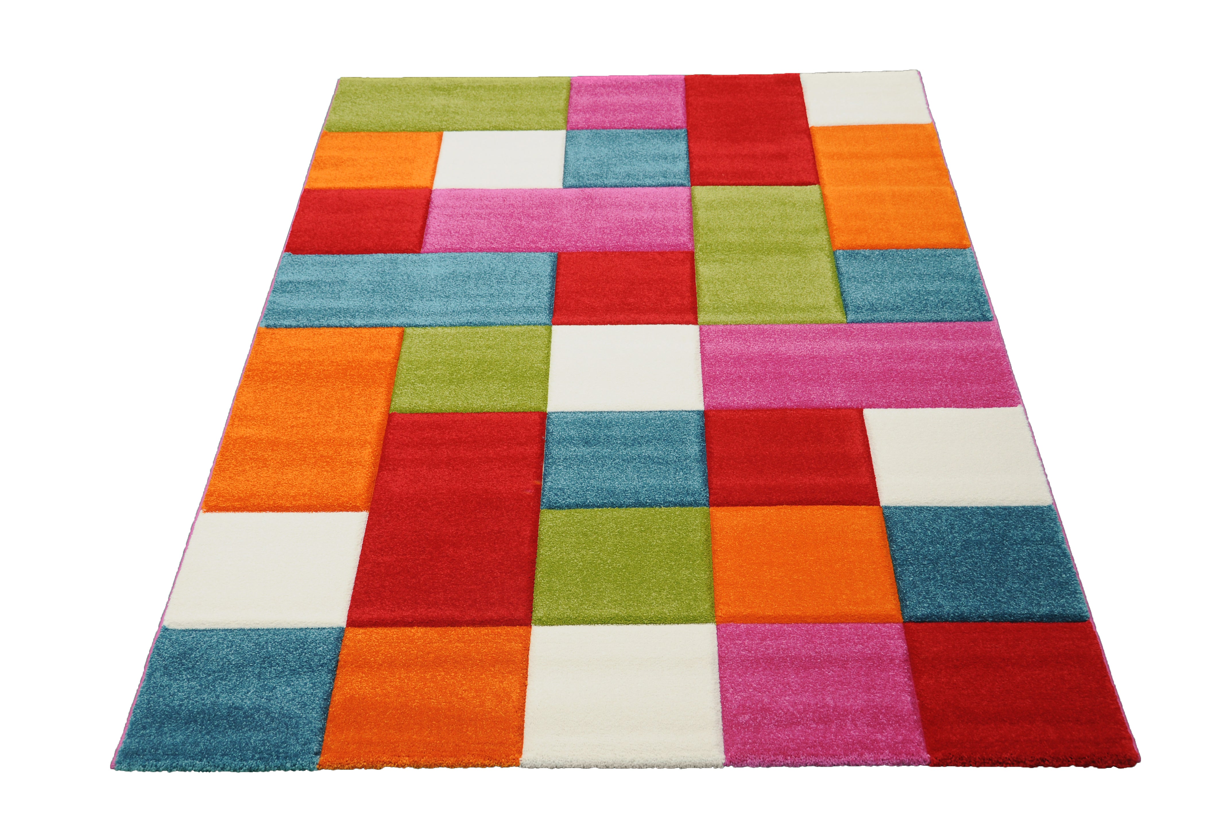 Vloerkleed Diamond Kids Multicolour – Kleurrijk Kleed in Drie Maten – detail van de pool