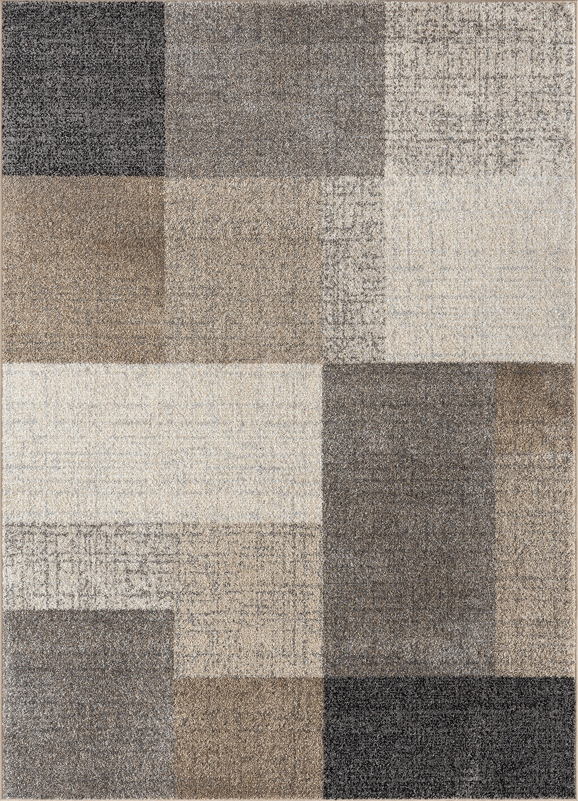 Vloerkleed Thales 6101 Beige – laagpolig en licht van toon – bovenaanzicht van het kleed