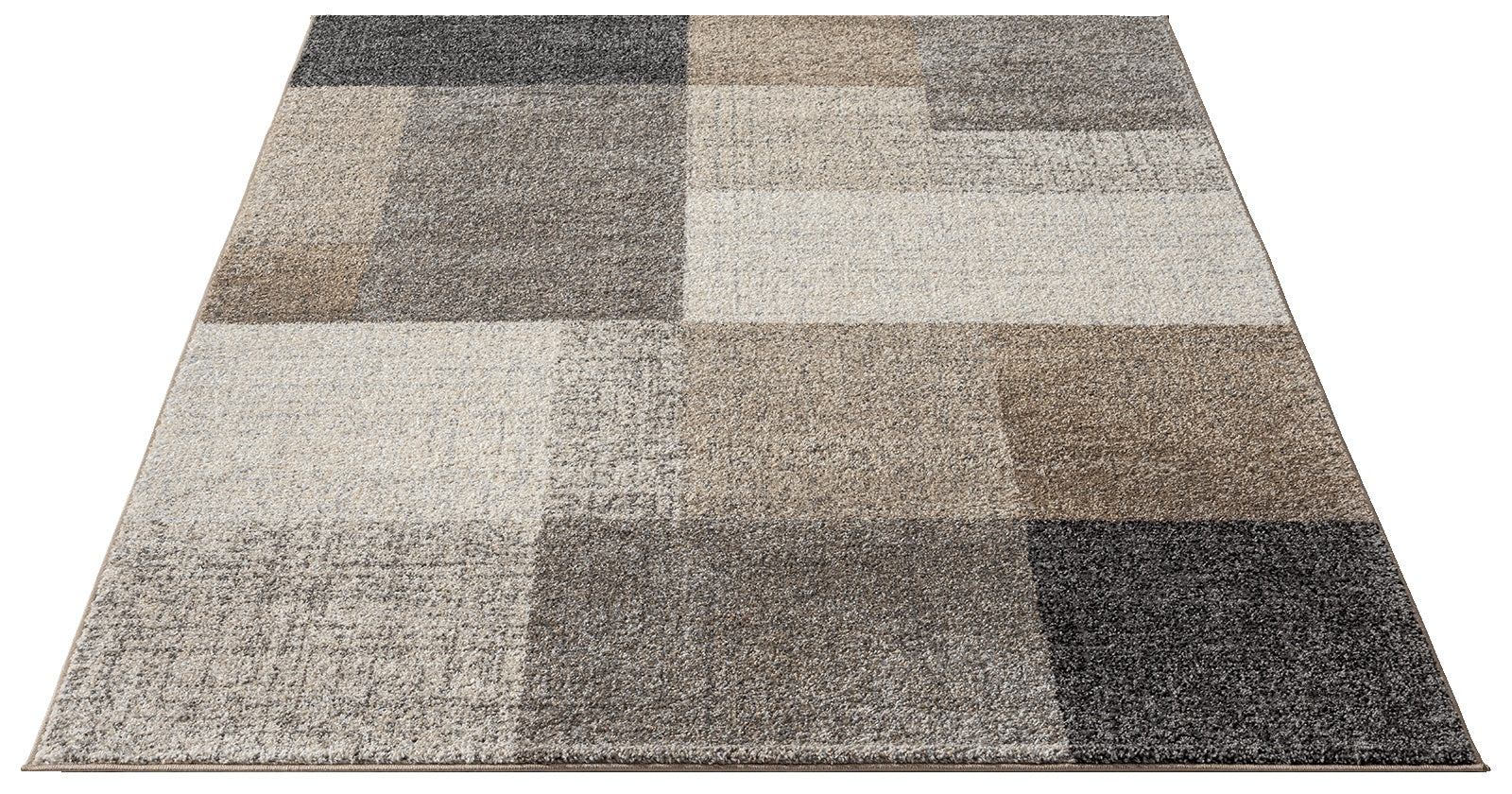 Vloerkleed Thales 6101 Beige – laagpolig en licht van toon – detailfoto van de juterug