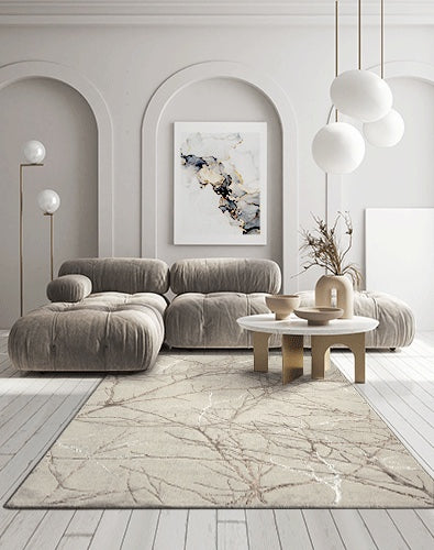 Vloerkleed Creation Crème – Laagpolig met Zachte Glans – ronde maat bij de salontafel