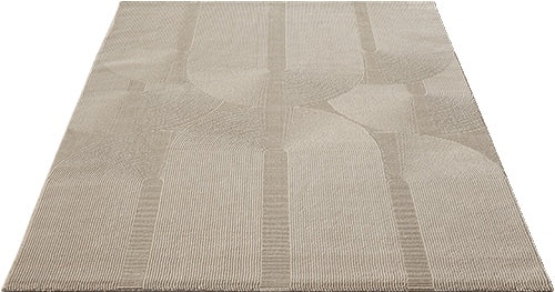 Vloerkleed Sign 1904 Beige – Warme Basis met Geweven Structuur – hoek met juten rugzijde
