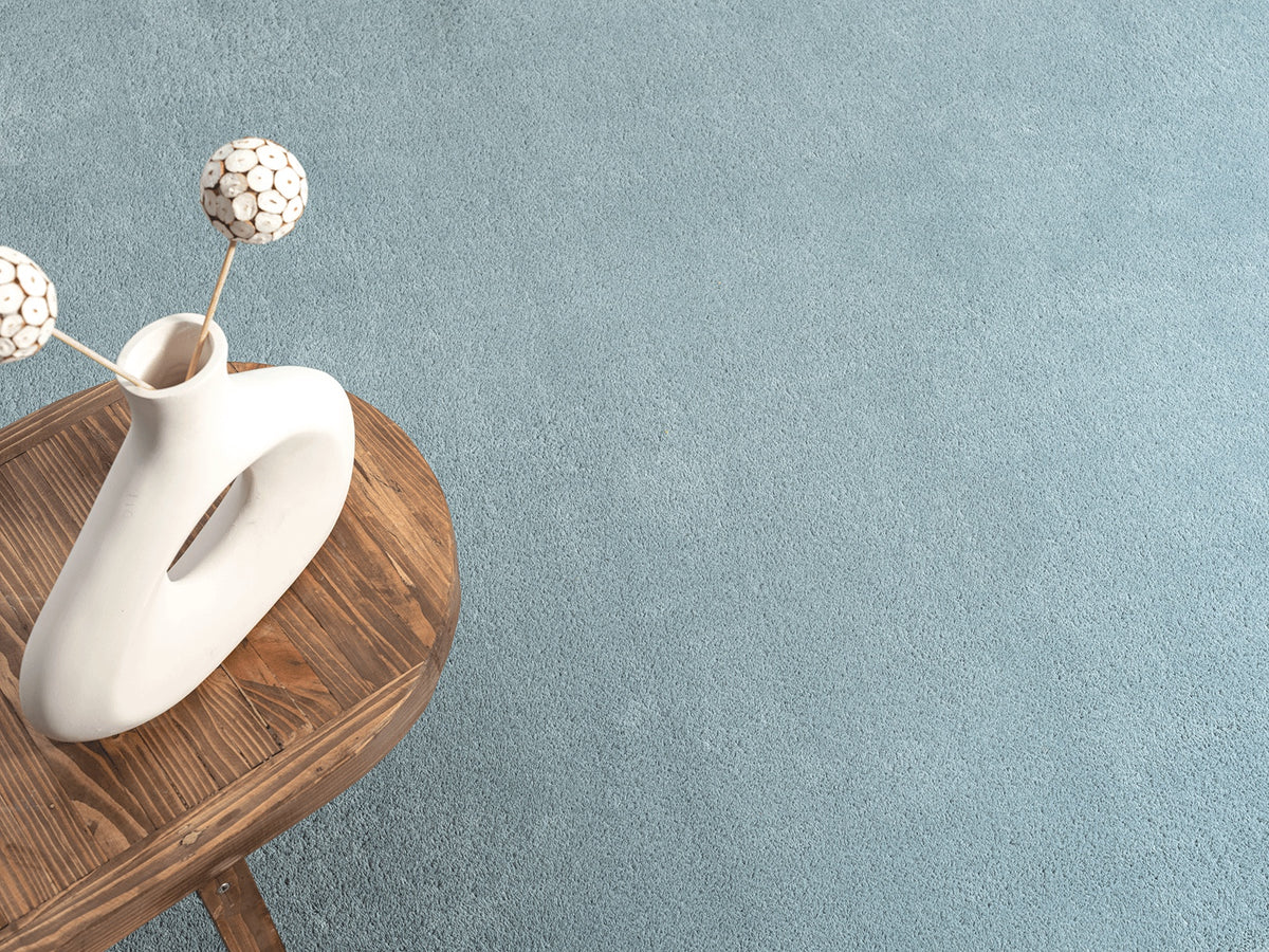 Vloerkleed Loft Washable Blauw – Wasbaar Vloerkleed met Action Back Rugzijde – sfeerimpressie in de woonkamer