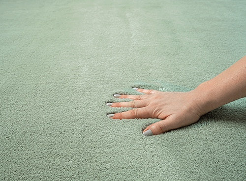 Vloerkleed Loft Washable Groen – Wasbaar Vloerkleed in Frisse Groentint – sfeerimpressie in de woonkamer
