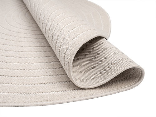 Vloerkleed Tenerife Plus 54226 Crème – Rond in 120 en 160 cm – sfeerimpressie in de woonkamer