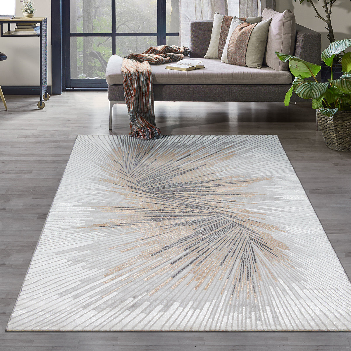 Vloerkleed Creation Grijs – Laagpolig in Extra Grote Maten – detail van de pool