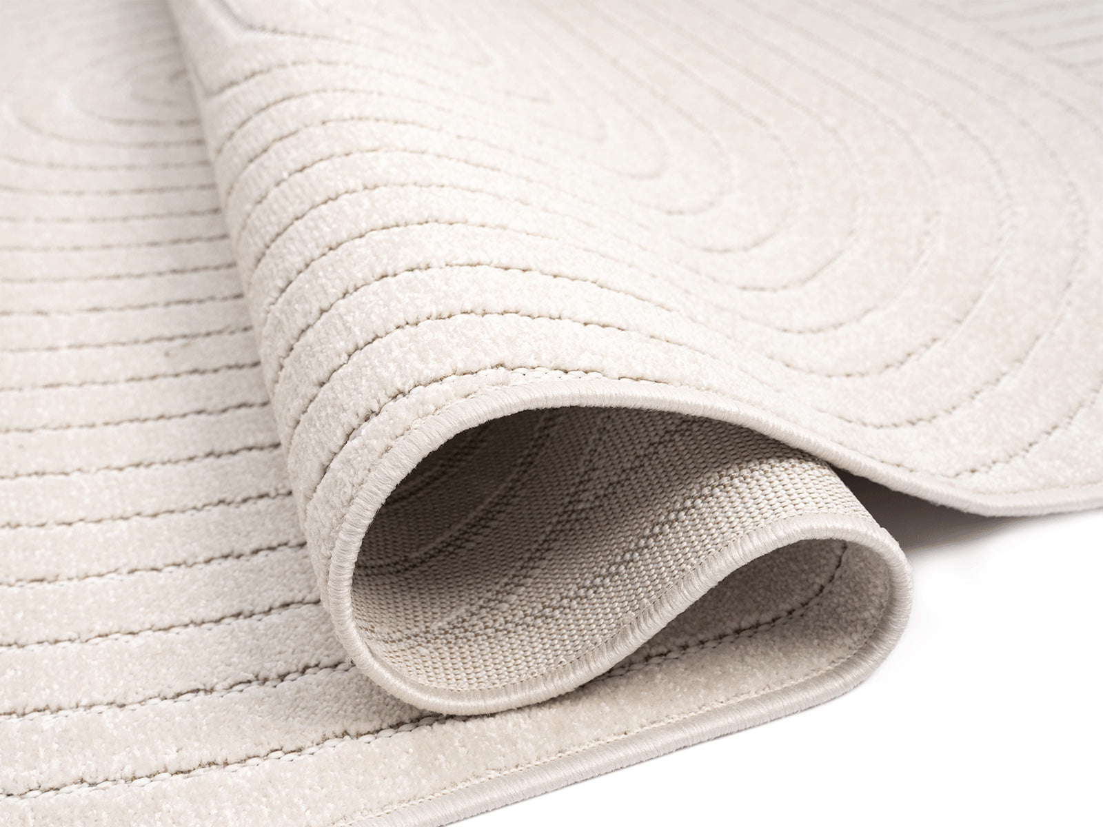 Vloerkleed Tenerife Plus 54221 Crème – Geweven met Jute Rugzijde – detail van het weefsel