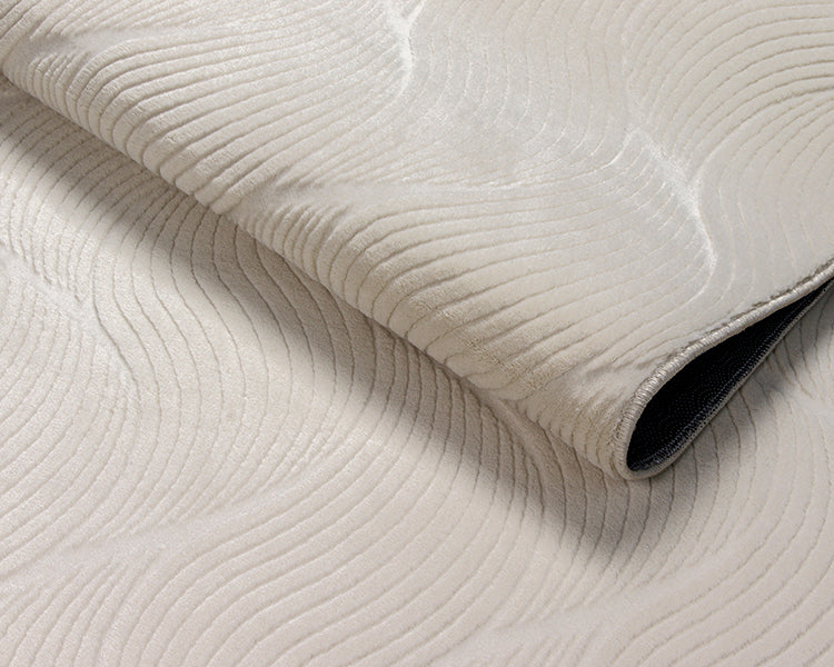 Vloerkleed Stilo 392 Crème – Geweven pool van 8 mm – opgerolde hoek met juterug