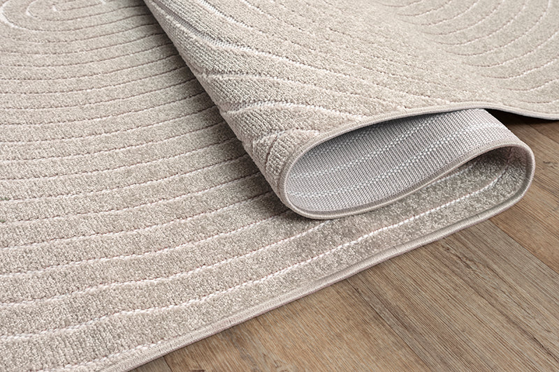 Vloerkleed Tenerife Plus 54221 Beige – Laagpolig Weefsel van 5 mm – sfeerimpressie in de eetkamer