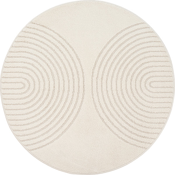 Vloerkleed Eclipse 2320 Crème – Lichte basis met cirkelpatroon – detail van het cirkelmotief