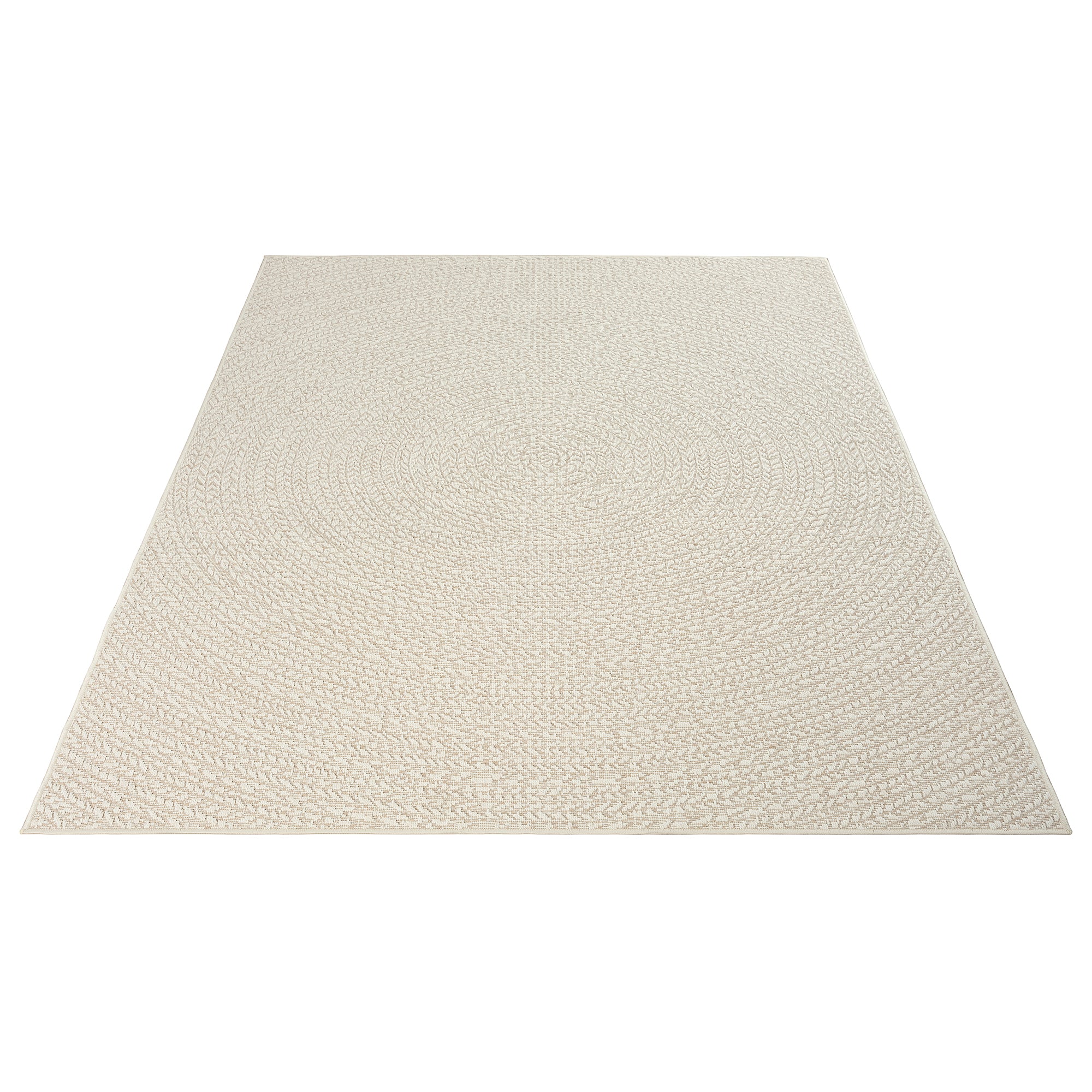 Vloerkleed Kenzy 5004 Crème – Ook in Ronde Maten tot 160 cm – detail van het geweven oppervlak