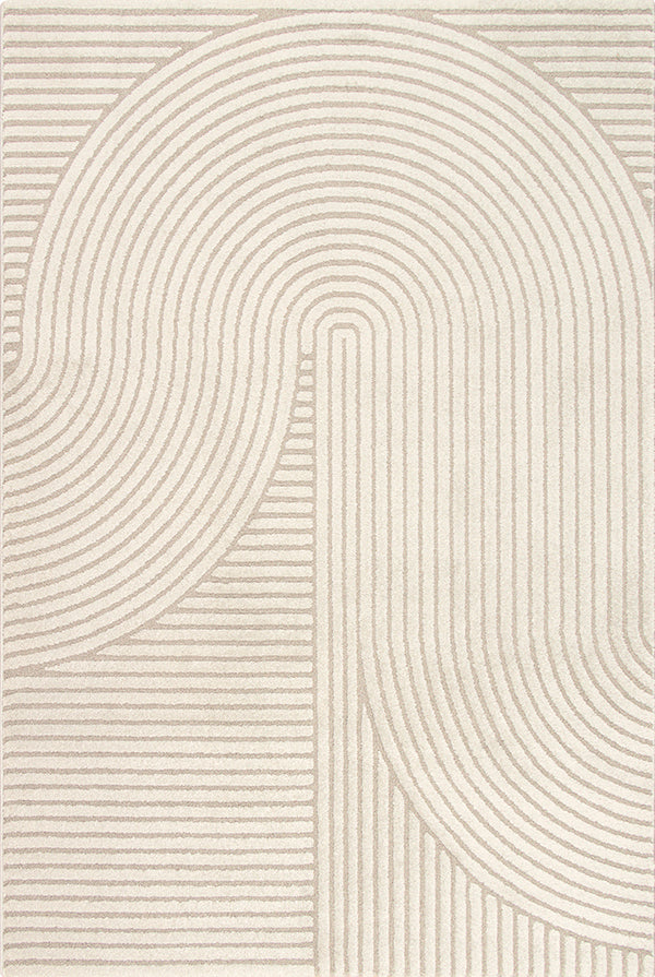 Vloerkleed Elio 2251 Beige – Geweven laagpolig met 14 mm pool – bovenaanzicht van het hele kleed
