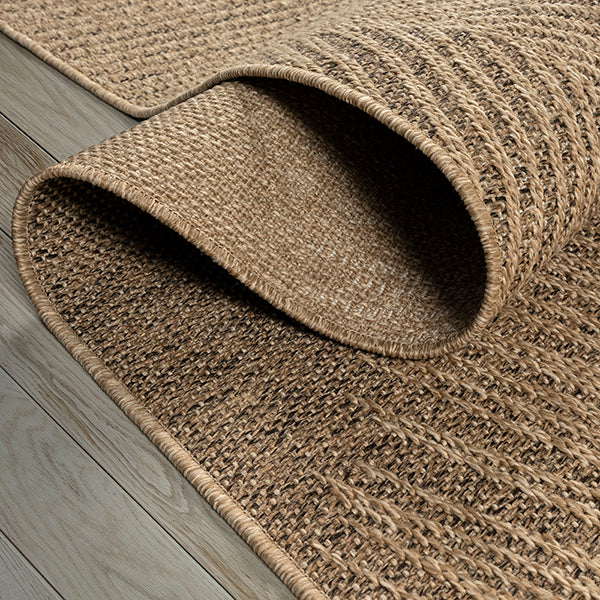 Vloerkleed Kenzy 5028 Naturel – Van Loper tot 240x340 cm – detail van het vlakke weefsel