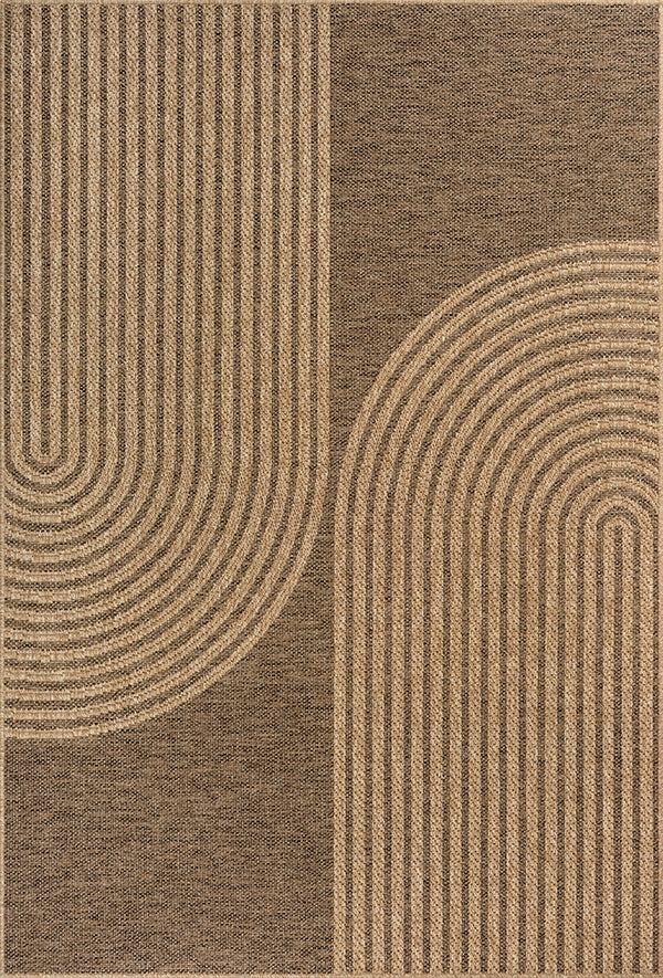 Vloerkleed Kenzy 5029 Naturel – Vlak Weefsel zonder Pool – bovenaanzicht