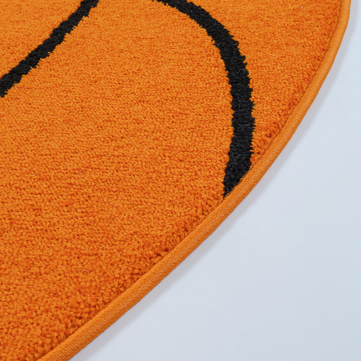 Vloerkleed Sound 40419 Oranje – rond kleed in een warme tint – sfeerimpressie in de woonkamer