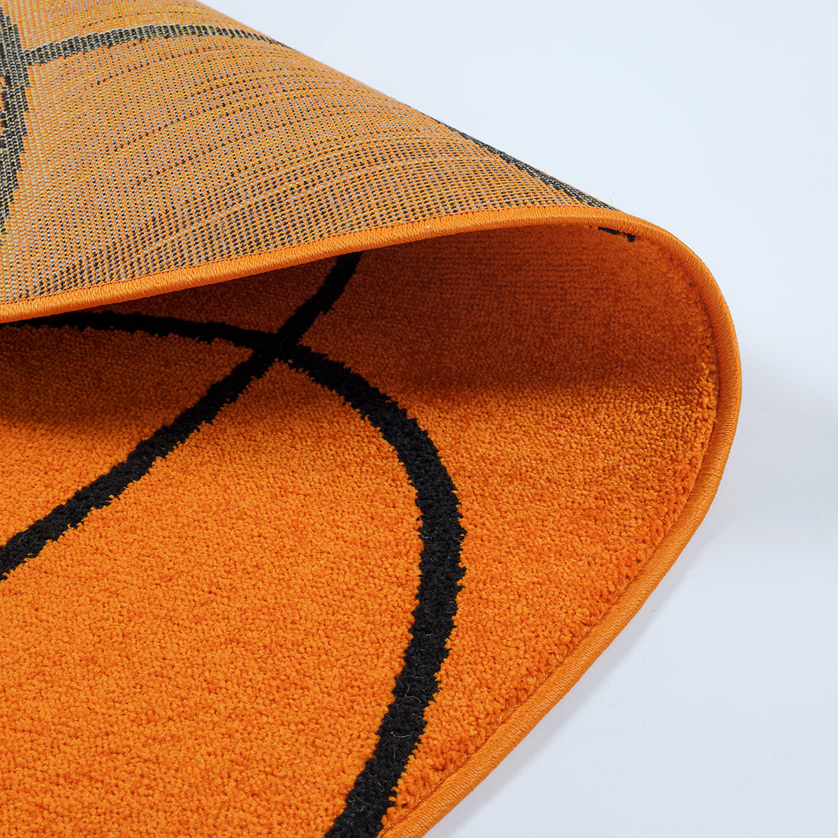 Vloerkleed Sound 40419 Oranje – rond kleed in een warme tint – detail van de pool