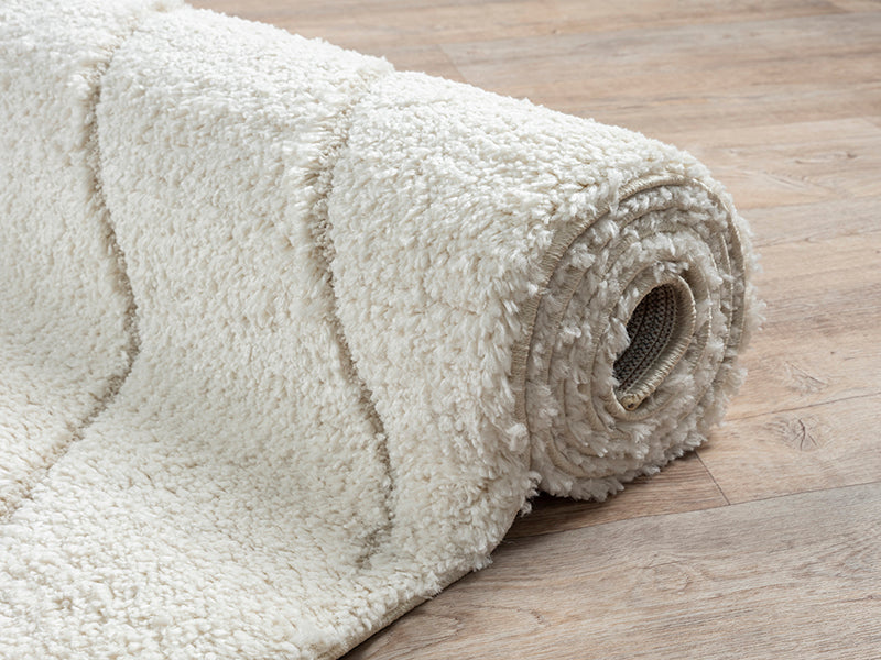 Vloerkleed Ideal Shaggy Crème 80362 – Zachte Hoogpolige Shaggy – detail van de zachte pool