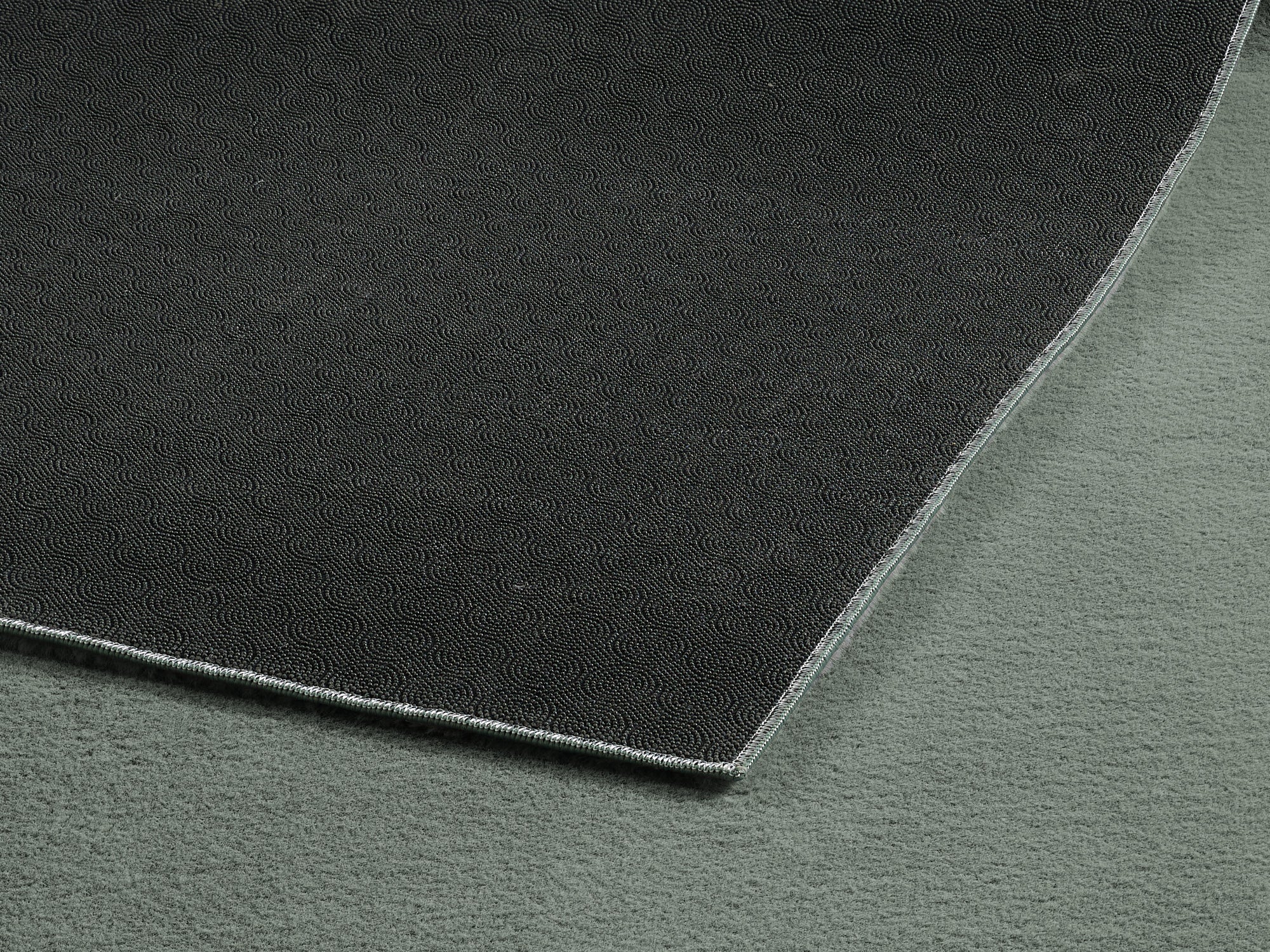 Vloerkleed Cozy Groen – Laagpolig geweven kleed met korte pool – detail van de pool